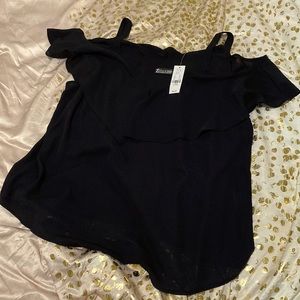 New York & Company, black strap shirt. XL